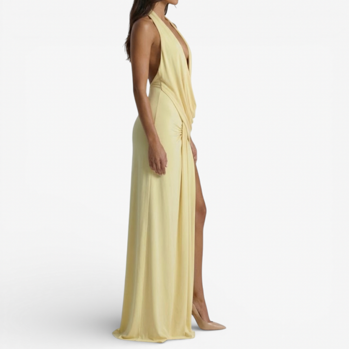 Women's Maxi Cocktail Dress With Split