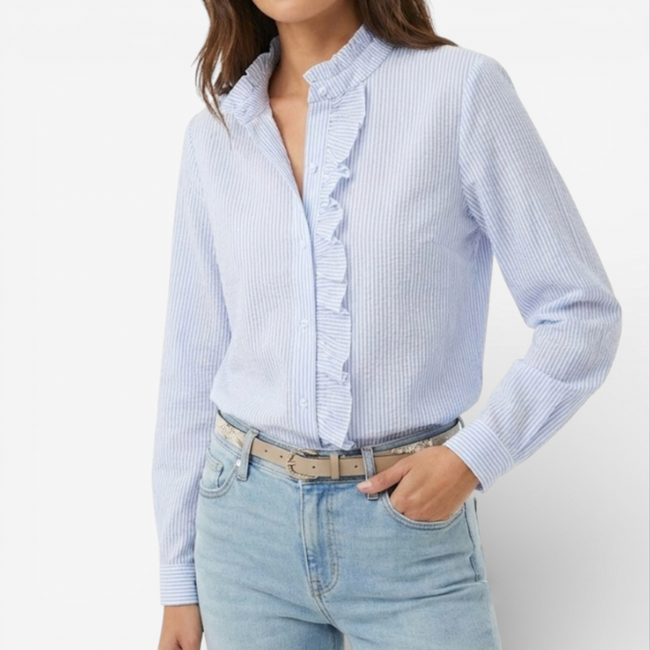 Women's Blouse With Ruffle