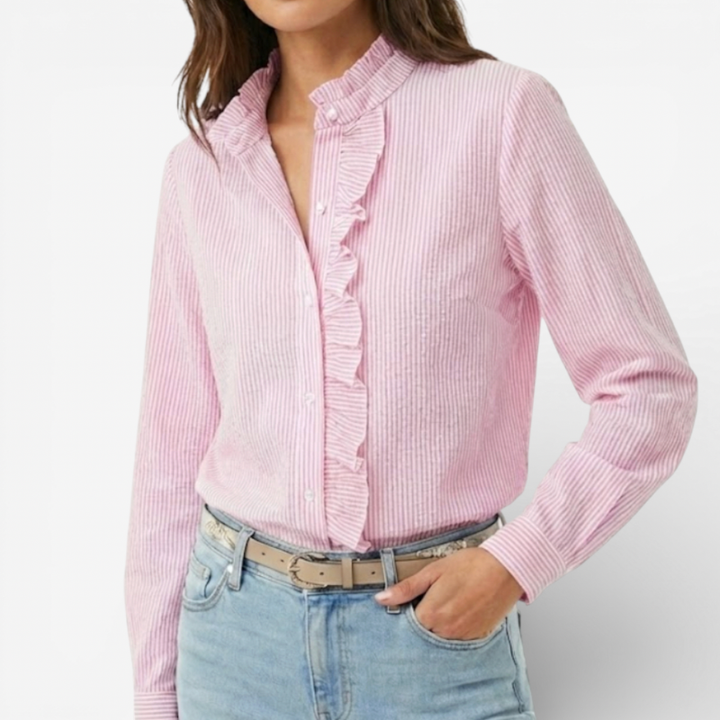 Women's Blouse With Ruffle