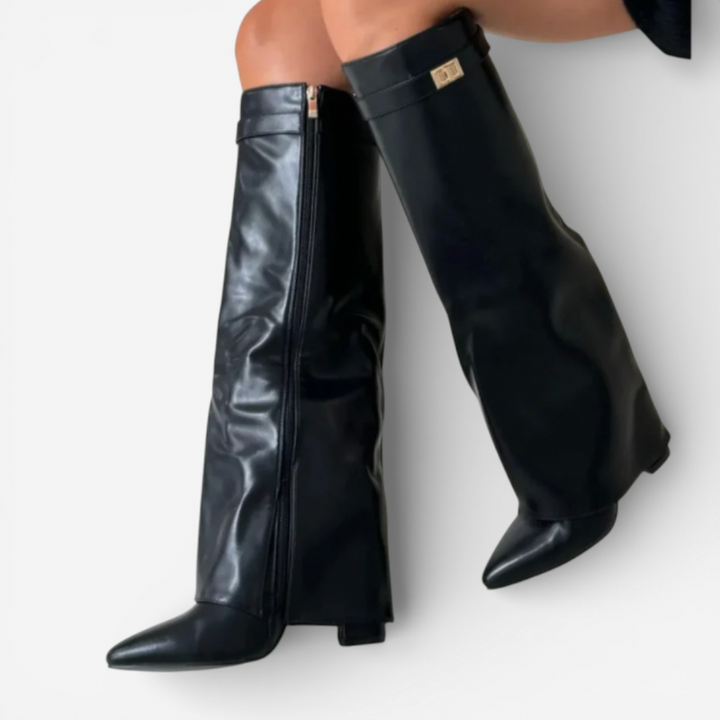 Women’s High Boots With Flap