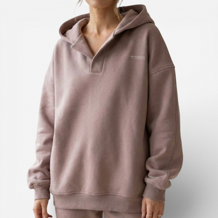 Women’s Hoodie With Crossover Neckline