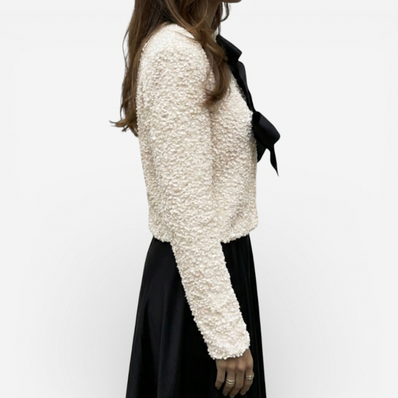 Women's Cardigan With Bow Detail