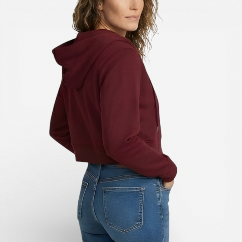Women's Cropped Zip-Up Hoodie