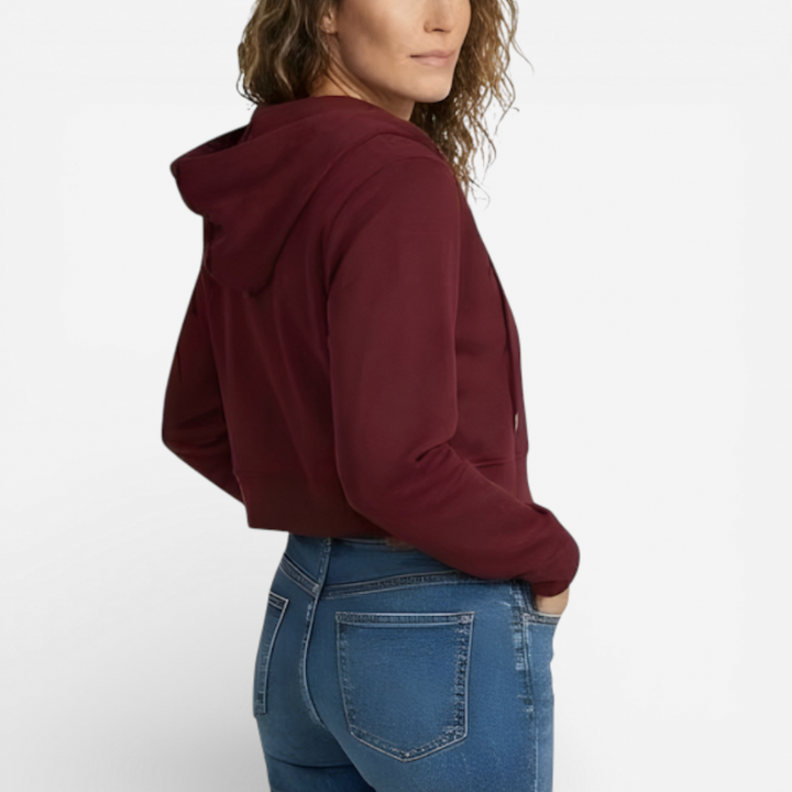 Women's Cropped Zip-Up Hoodie