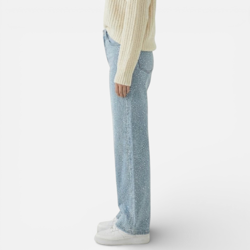 Women’s Straight Leg Glitter Jeans