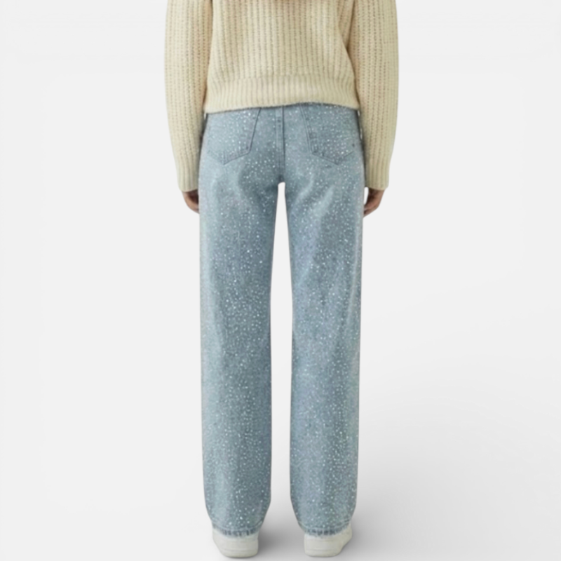 Women’s Straight Leg Glitter Jeans