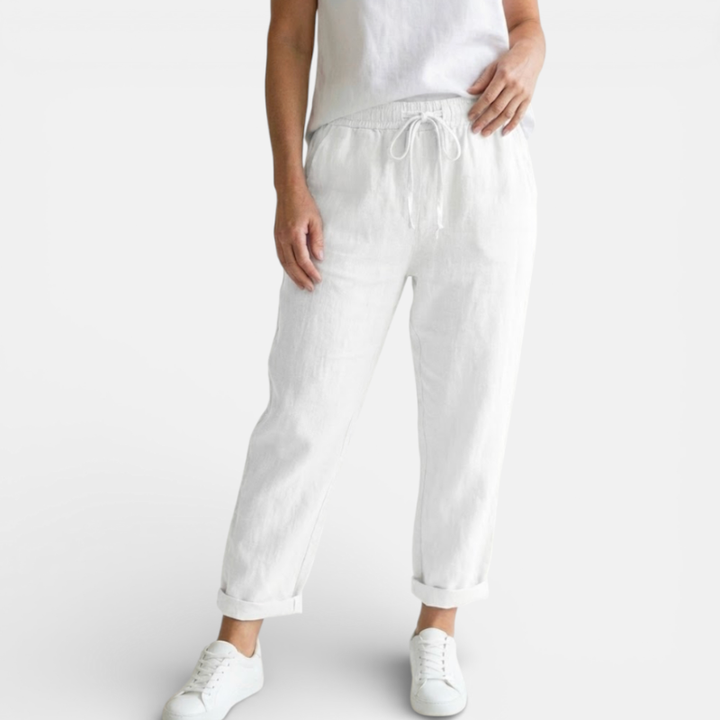 Women's Wide Leg Linen Trousers
