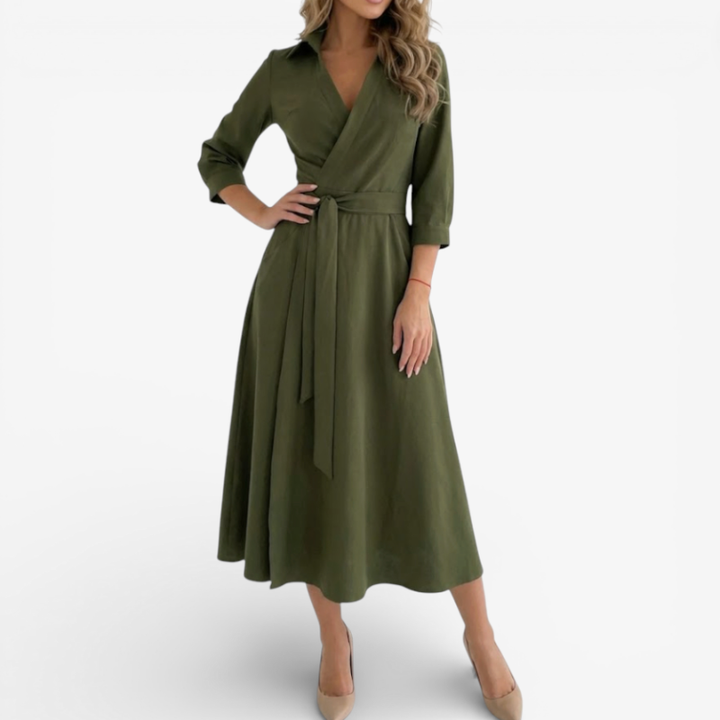 Women’s Formal Maxi Dress With Waist Bow