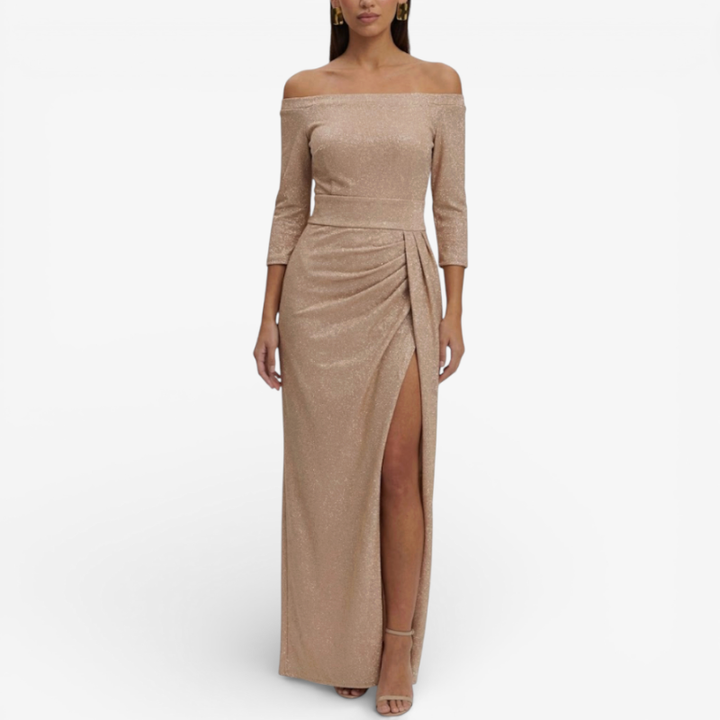 Women's Strapless Maxi Wedding Guest Dress