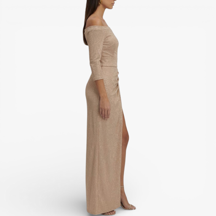 Women's Strapless Maxi Wedding Guest Dress