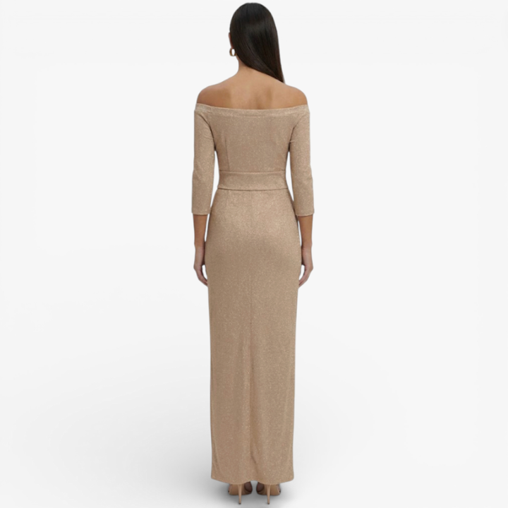 Women's Strapless Maxi Wedding Guest Dress