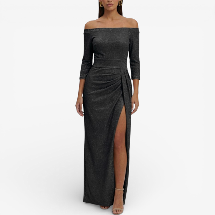 Women's Strapless Maxi Wedding Guest Dress