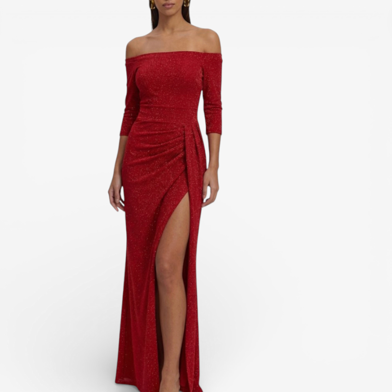 Women's Strapless Maxi Wedding Guest Dress