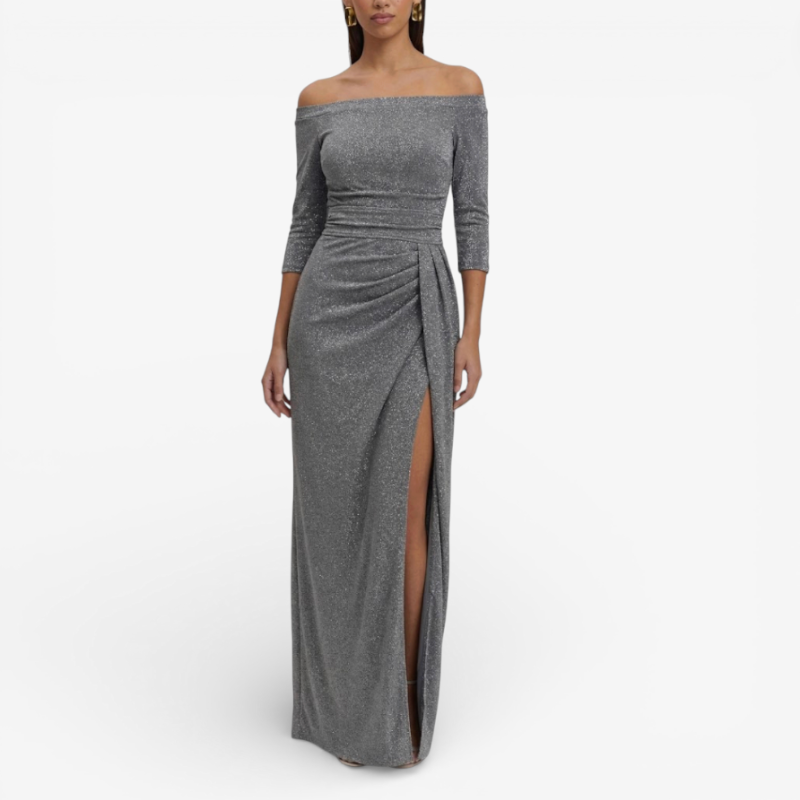 Women's Strapless Maxi Wedding Guest Dress