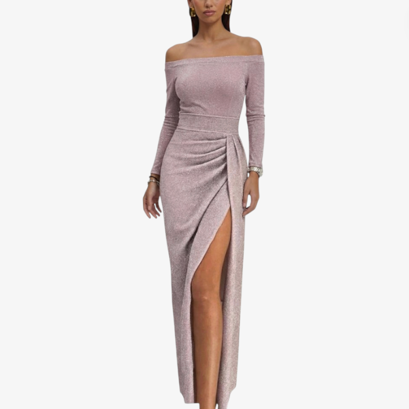 Women's Strapless Maxi Wedding Guest Dress