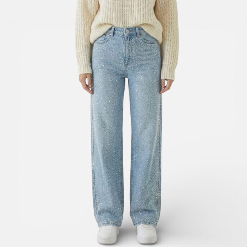 Women’s Straight Leg Glitter Jeans