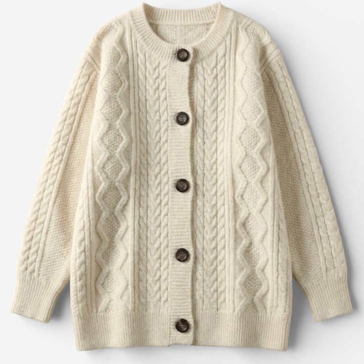 Women's Classic Cable Knit Cardigan
