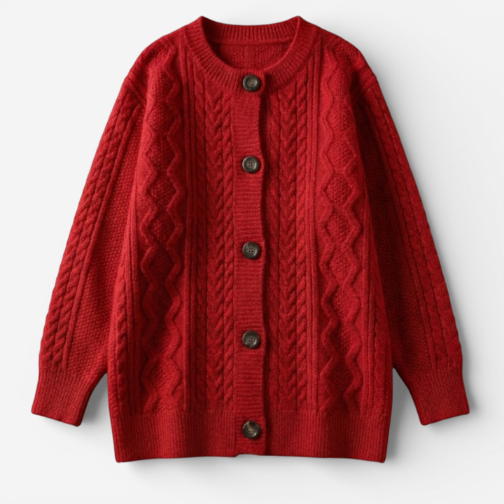 Women's Classic Cable Knit Cardigan