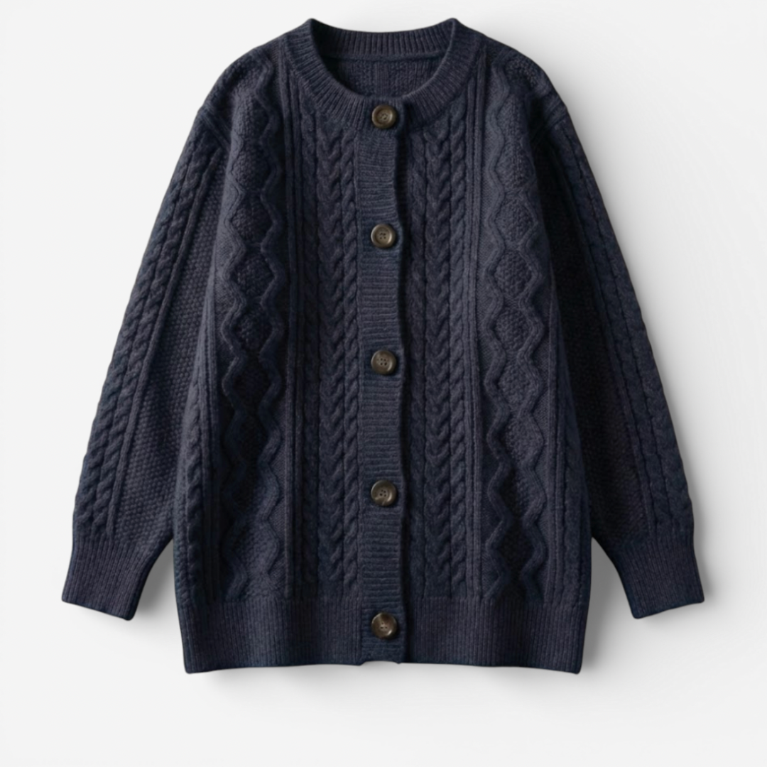 Women's Classic Cable Knit Cardigan