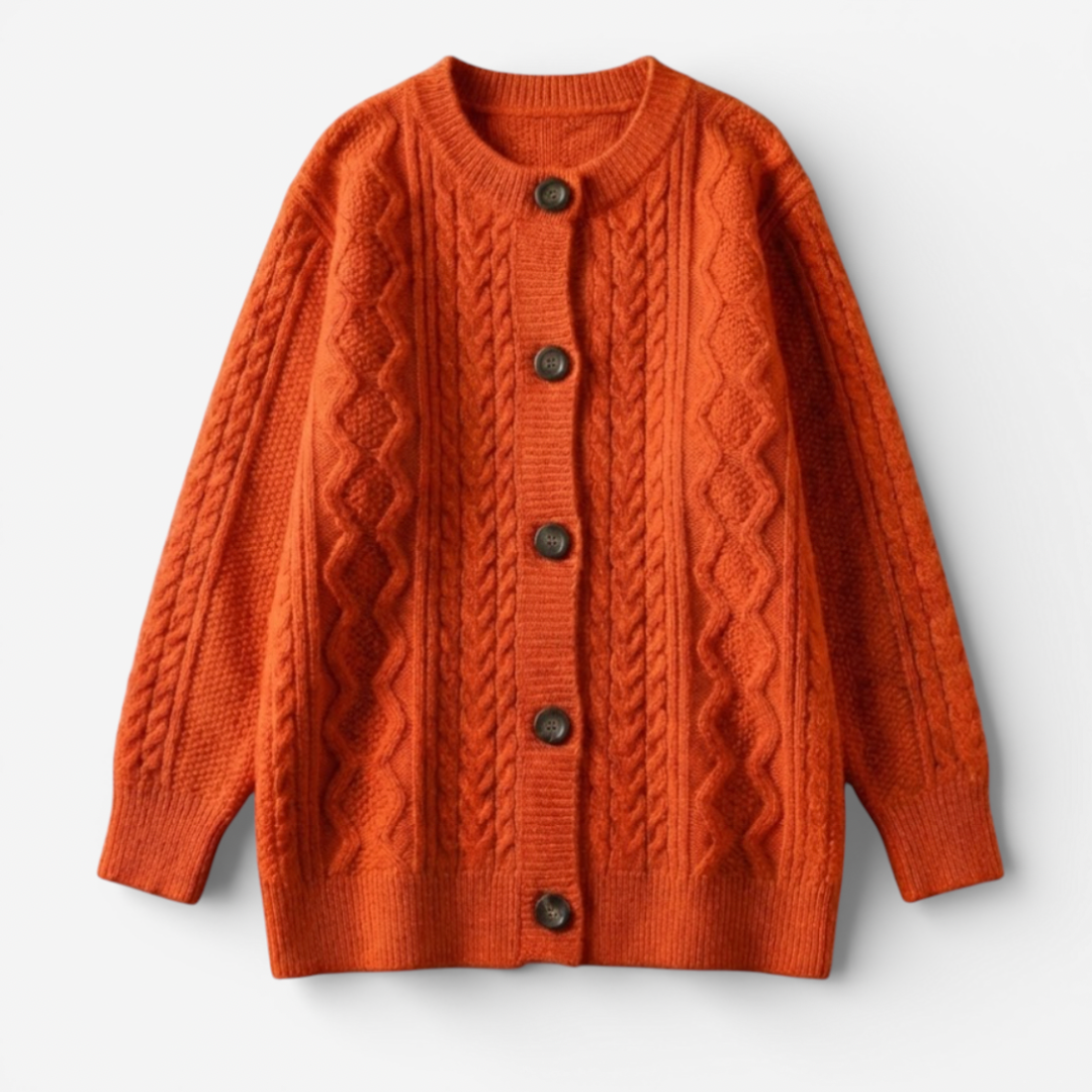 Women's Classic Cable Knit Cardigan