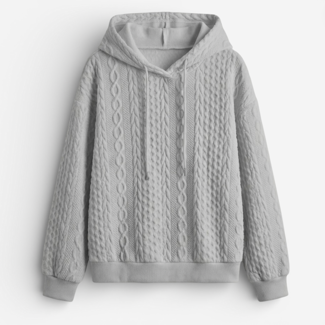 Women's Cable Knit Style Hoodie