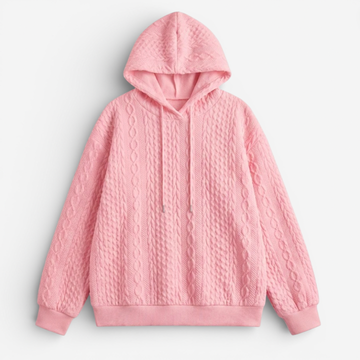 Women's Cable Knit Style Hoodie