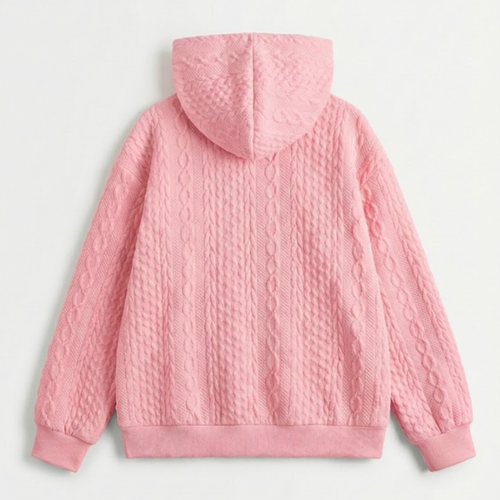 Women's Cable Knit Style Hoodie