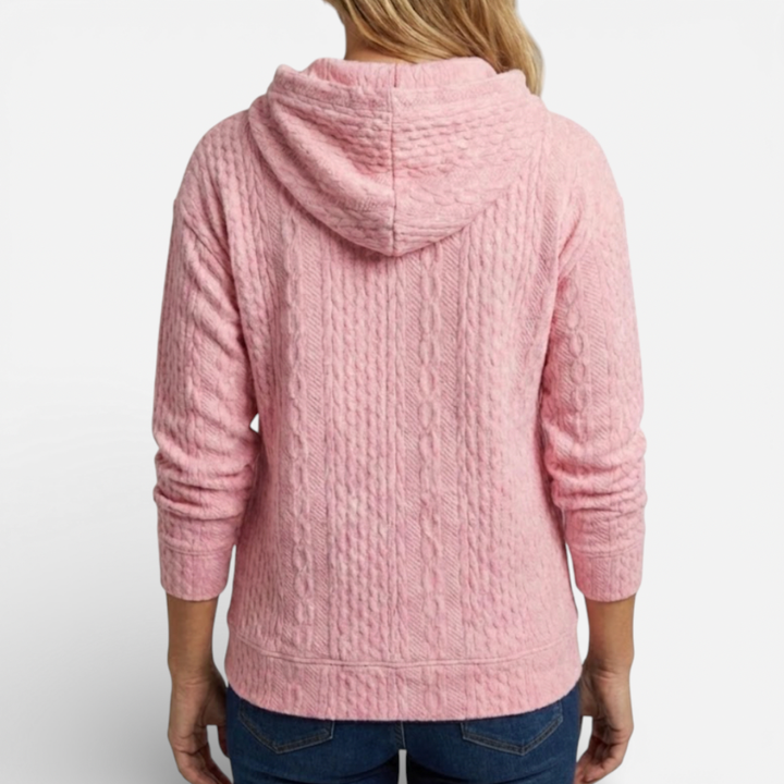 Women's Cable Knit Style Hoodie