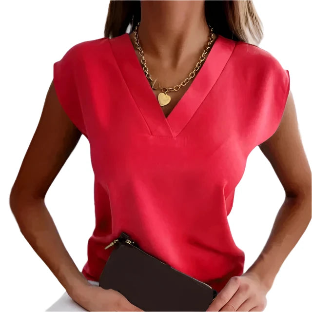 Elegant women's top with V-neck