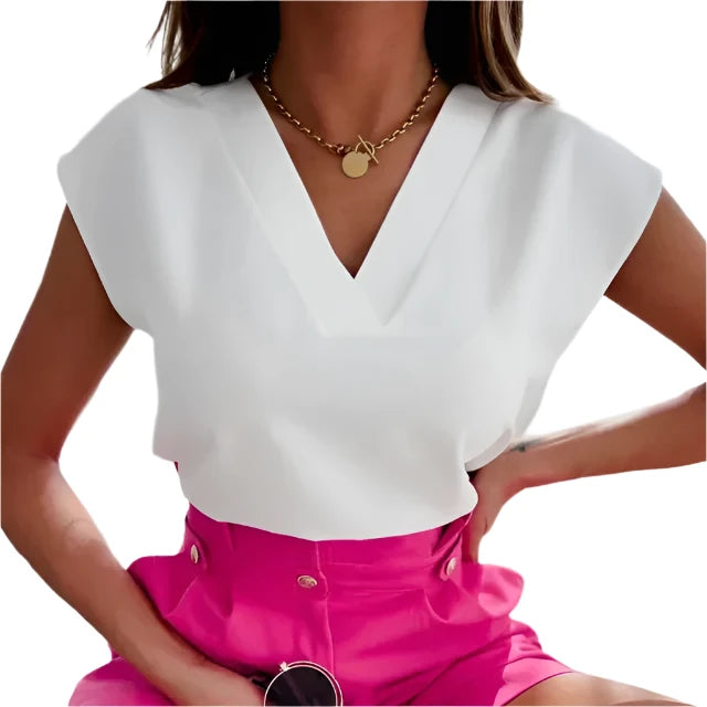 Elegant women's top with V-neck