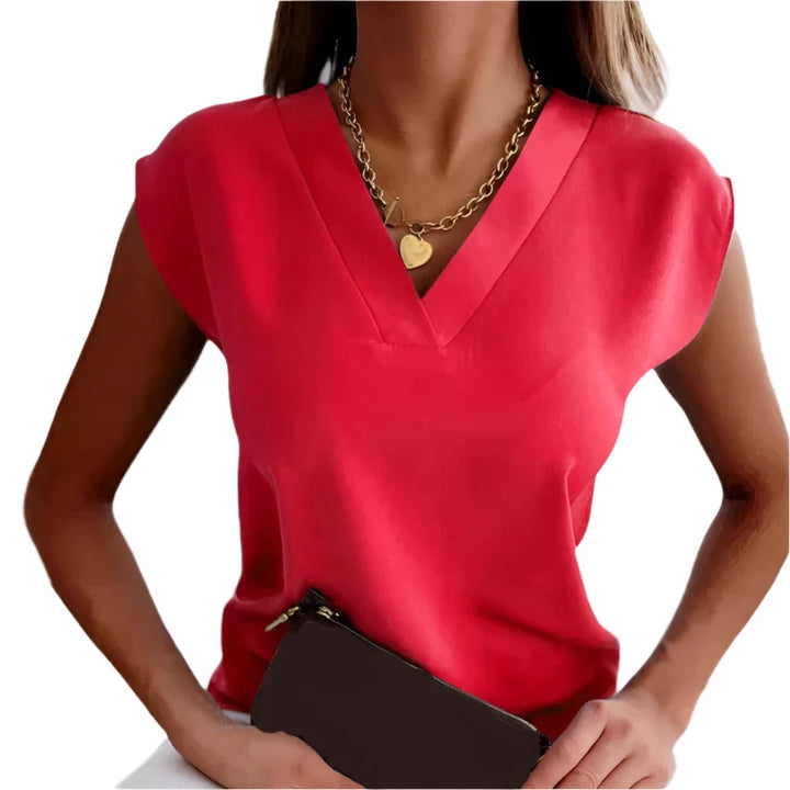 Elegant women's top with V-neck