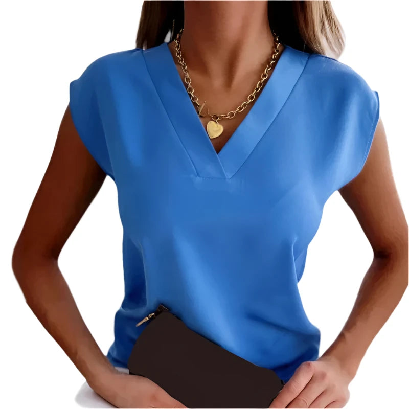 Elegant women's top with V-neck