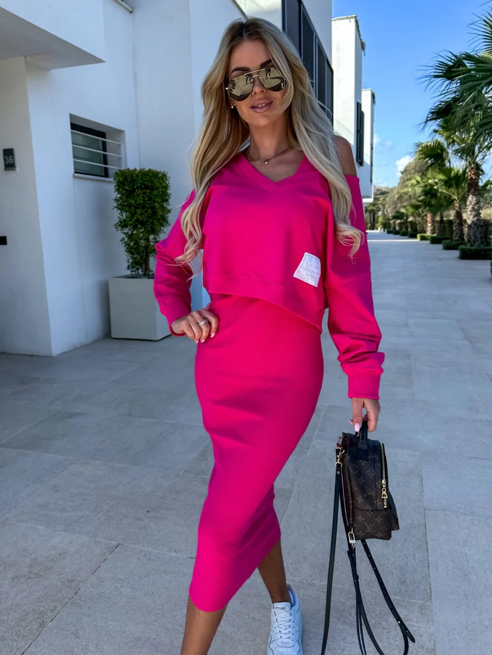 Women's Chic Knitted Two-piece Set