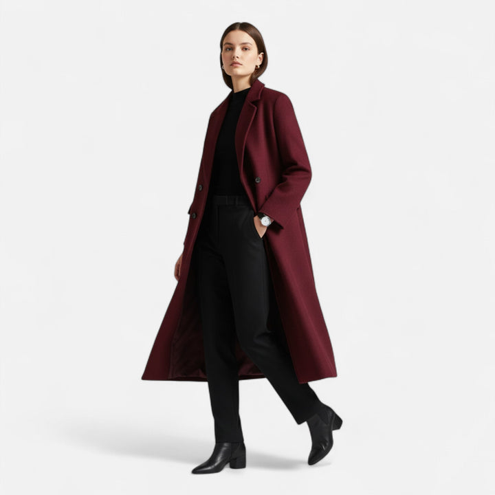 Women's Elegant Collared Trench Coat