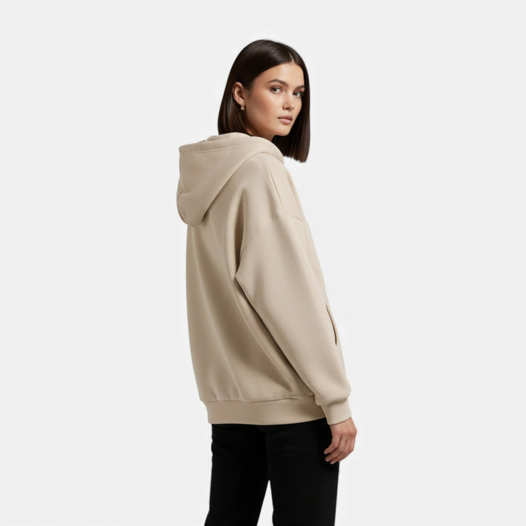 Women’s Casual Zip-Up Knit Hoodie for Autumn/Winter