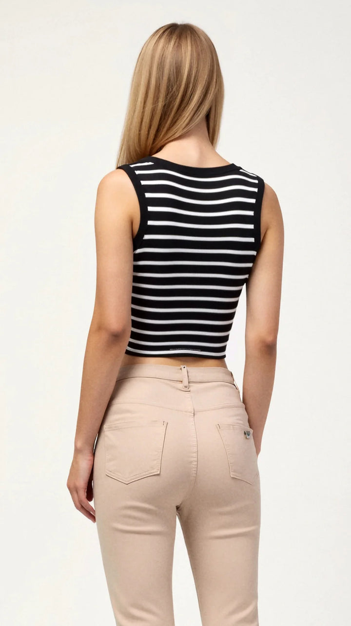 Women’s Trendy Striped Cropped Tank Top