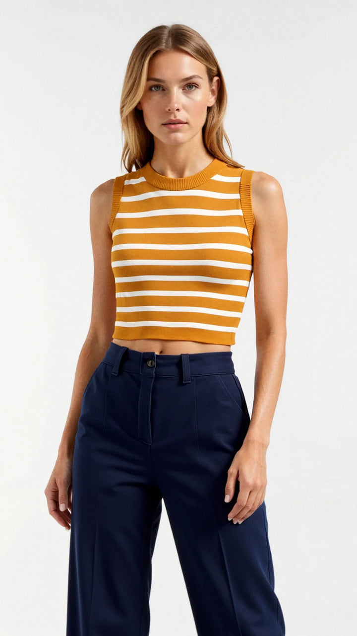 Women’s Trendy Striped Cropped Tank Top