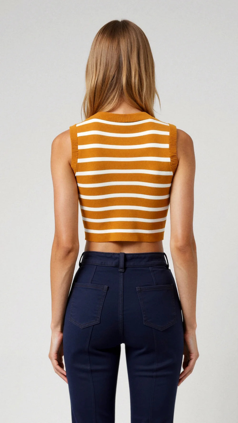 Women’s Trendy Striped Cropped Tank Top