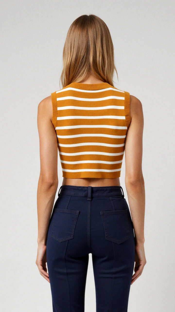 Women’s Trendy Striped Cropped Tank Top