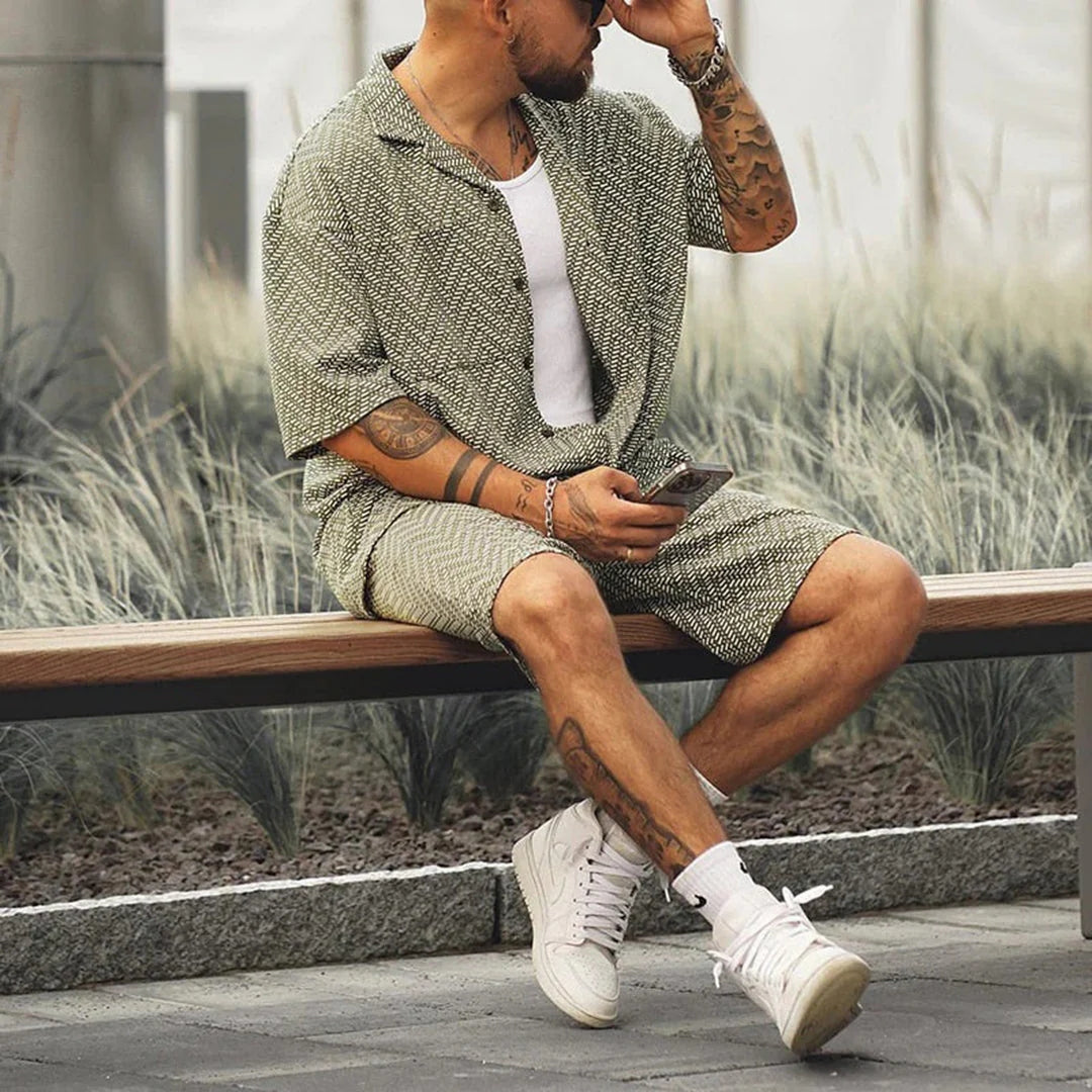 Men's Stylish Pattern Summer Set