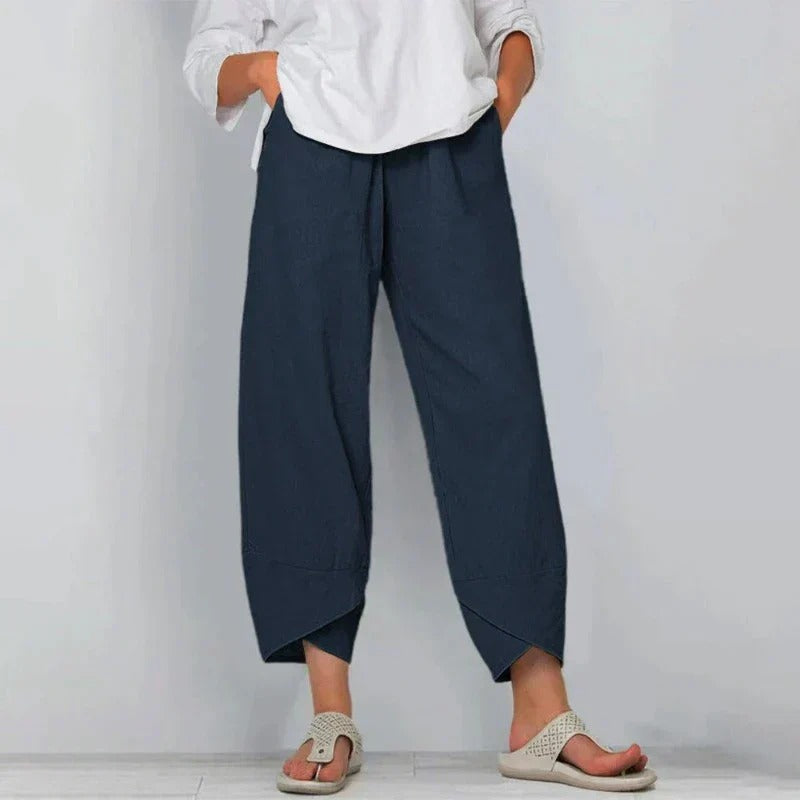 Valesse | Women's Cotton Wide Leg Casual Pants