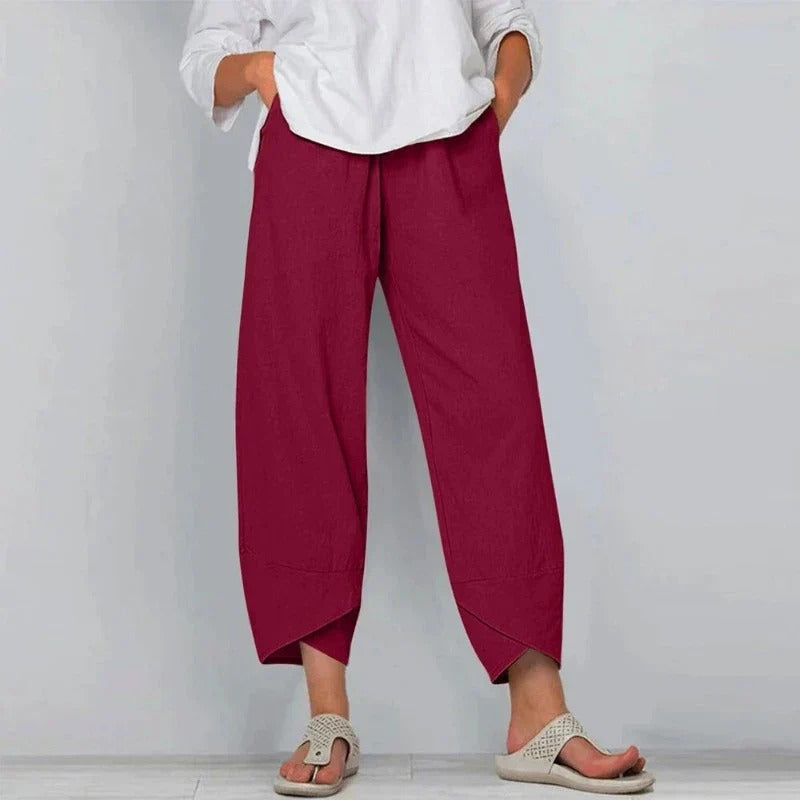 Valesse | Women's Cotton Wide Leg Casual Pants