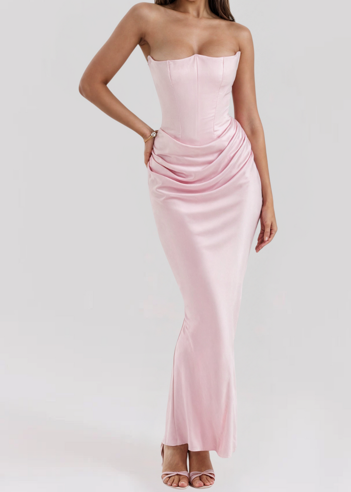 Women's Modern Style Strapless Maxi Dress