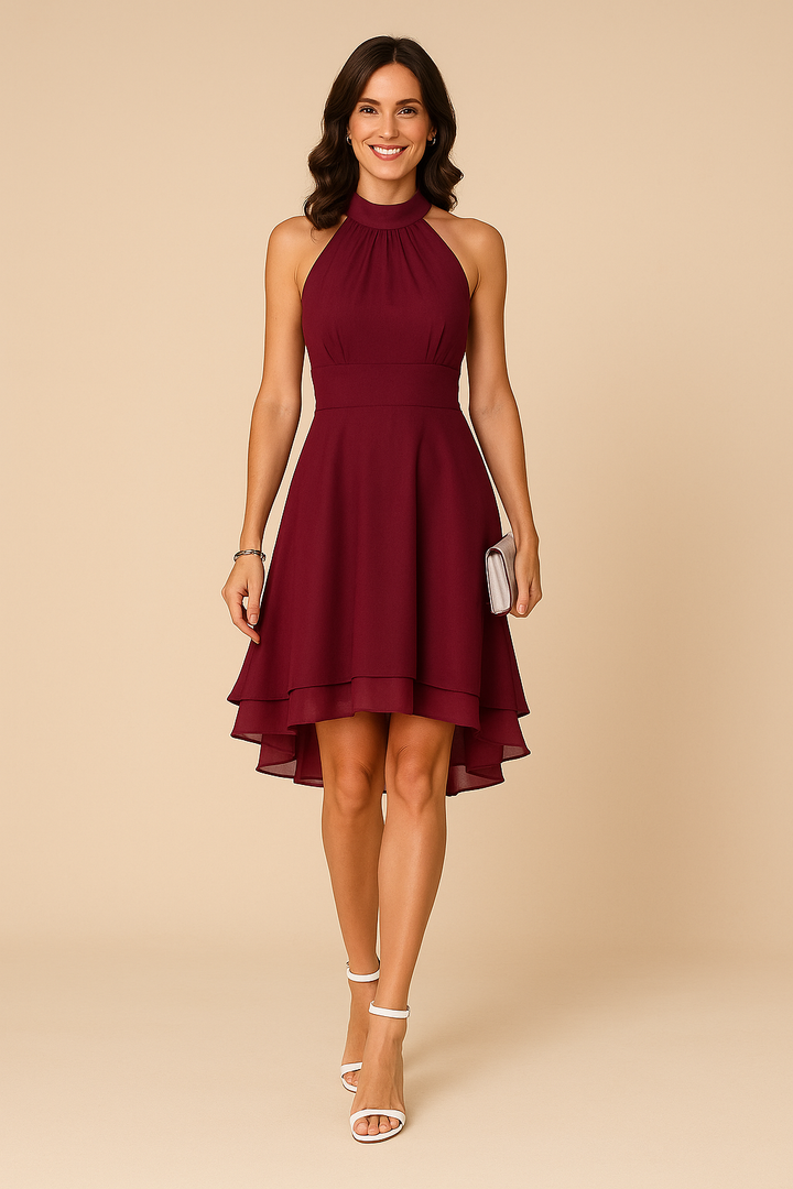 Elegant flared hem dress for women | Lilah -6