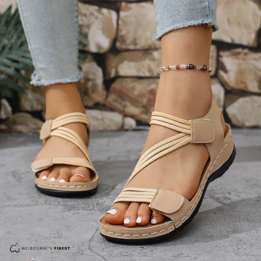 Selina | Women's Strappy Cushioned Comfort Sandals