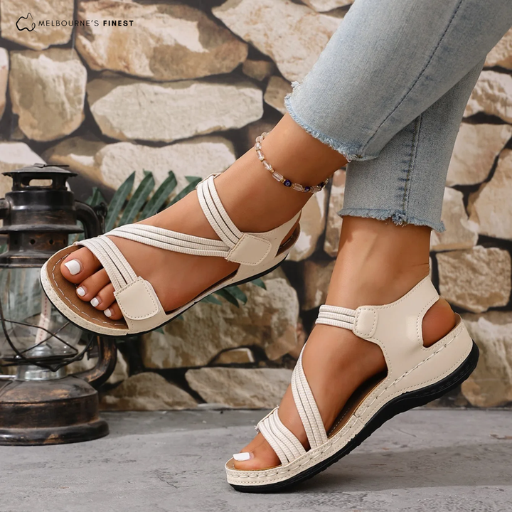Selina | Women's Strappy Cushioned Comfort Sandals