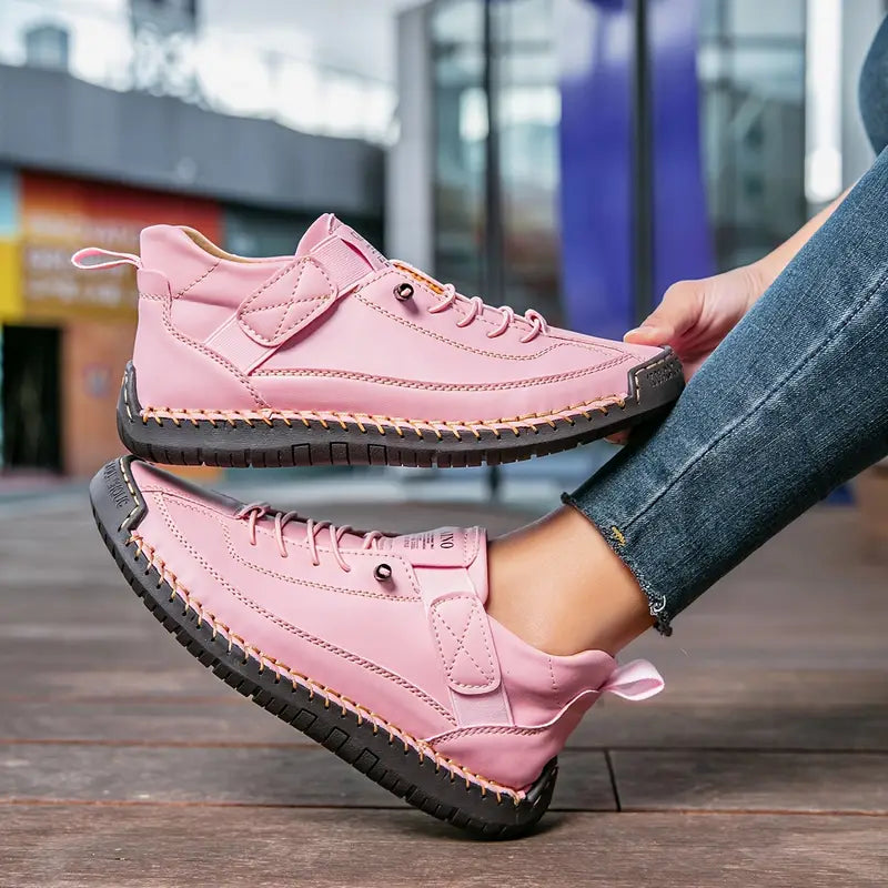 Elvara | Women's Leather Comfort Support Slip On Sneakers