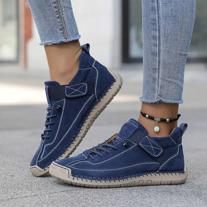 Elvara | Women's Leather Comfort Support Slip On Sneakers