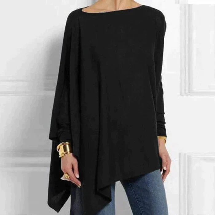 Elvara | Women's Cotton Asymmetrical Loose Fit Tunic Top