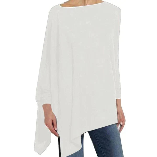 Elvara | Women's Cotton Asymmetrical Loose Fit Tunic Top